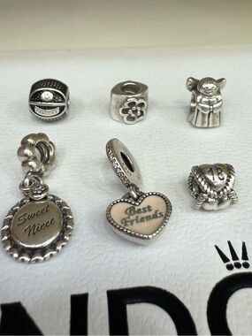 Authentic Pandora Sterling Silver Charm Lot/Bundle